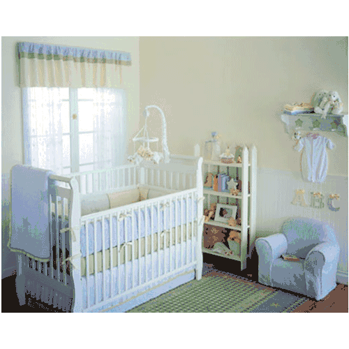 Jupe De Lit Vintage Wendy Bellissimo Teaberry Green Velvet Crib