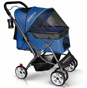 WonderFold Pet Stroller - Midnight Blue