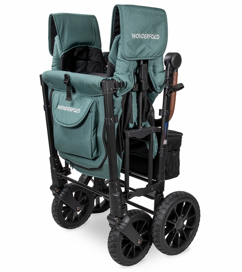 Wonderfold W2 Luxe Multifunctional Double (2 seater) Stroller Wagon Hunter Green (Albee Exclusive)