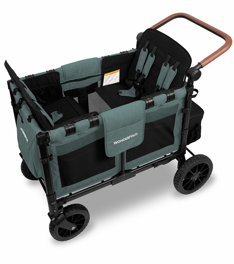 WonderFold W4 Luxe Multifunctional Quad (4 Seater) Stroller Wagon