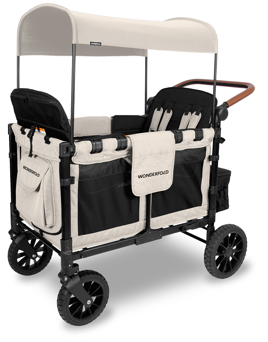 WonderFold W4 Luxe Multifunctional Quad (4 Seater) Stroller Wagon