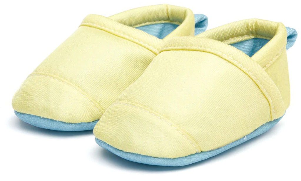 Woolybubs The Newbie Baby Shoe, - Yellow / Blue