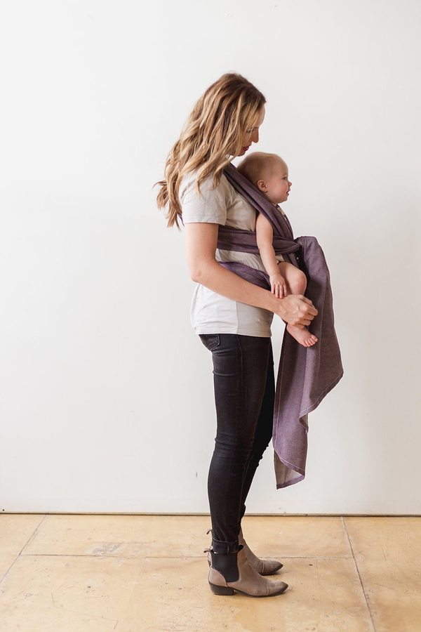 XOXO Buckle Wrap Baby Carrier, Eco2 Collection Eggplant Emoji