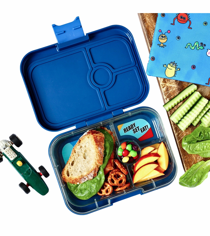 Yumbox Panino Lunchbox - Mittlere Brotdose Mit 4 Fächern In Surf Blue