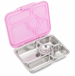 Yumbox Leakproof Bento Lunchbox, Presto Stainless Steel - Rose Pink