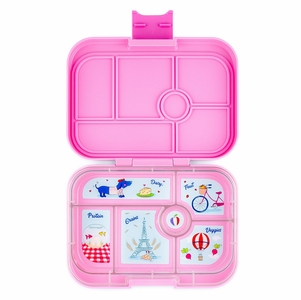 Yumbox Original Leakproof Bento Lunchbox, 6 Compartment - Fifi Pink / Paris Tray