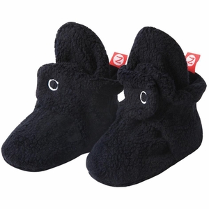 Zutano Cozie Fleece Baby Bootie - Black, 6m