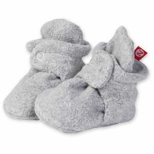 Zutano Cozie Fleece Baby Bootie - Heather Gray, 6m