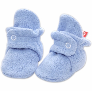 Zutano Cozie Fleece Baby Bootie - Light Blue, 3m