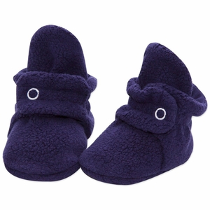 Zutano Cozie Fleece Baby Bootie - True Navy, 3m