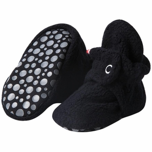 Zutano Cozie Fleece Gripper Baby Bootie - Black, 12m