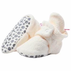 Zutano Cozie Fleece Gripper Baby Bootie - Cream, 12m