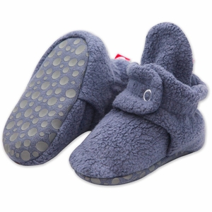 Zutano Cozie Fleece Gripper Baby Bootie - Denim Navy, 18m