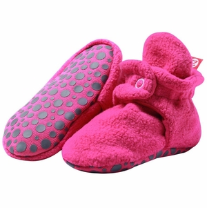 Zutano Cozie Fleece Gripper Baby Bootie - Fuchsia, 18m