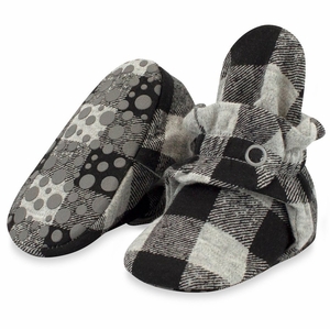 Zutano Organic Cotton Gripper Baby Bootie - Buffalo Check, 3m
