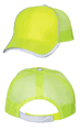 Safety Cap Mesh-Back Safety Yellow