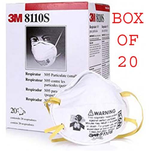3M 8110S N95 Particle Mask (20 pack) Size Small