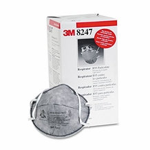 3M Particulate Respirator 8247, R95 Organic Vapor Relief (20 pack)