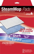 Home Source Shark Vac Steam / Eureka Envirosteamer Steam Mop Pads, 2 Pack 66996/66997