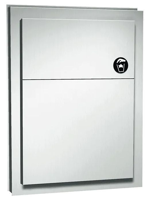 Distributeur De Serviettes Hygiéniques AJW U591 En Acier Inox - à Encastrer, Neuf