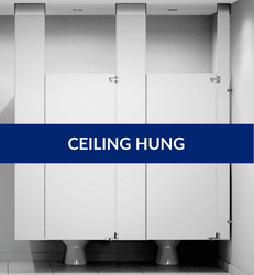 Ceiling Hung Plastic Laminate Restroom Partitions