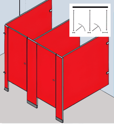 XXX Free Standing | Floor Mounted/Anchored Phenolic Partitions