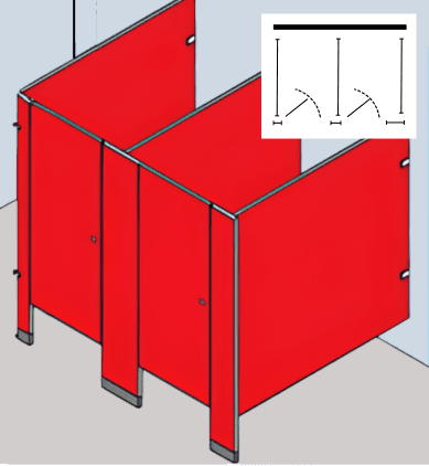 XXX Free Standing | Floor Mounted/Anchored Phenolic Partitions
