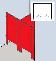 XXX Between 2 Walls | Floor Mounted/Anchored Phenolic Stalls