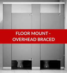 Floor Mounted / Overhead Braced Metal Stalls