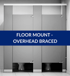 Floor Mounted / Overhead Braced - Stainless Steel Stalls