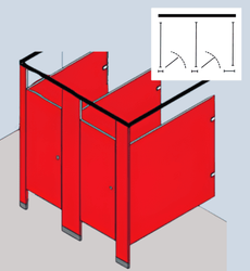 Free Standing - Floor Mounted / Overhead Braced - Plastic Laminate Partitions