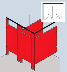 In-A-Corner - Floor Mounted / Overhead Braced - Plastic Laminate Partitions