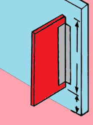 Solid Polymer Urinal Screen - Wall Hung