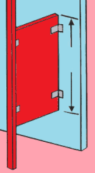 Solid Polymer Urinal Screens - Post Supported