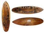 Carved Wooden Surfboard