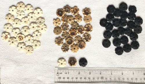 Coconut Rosettes Rings, Lei Making Spacers