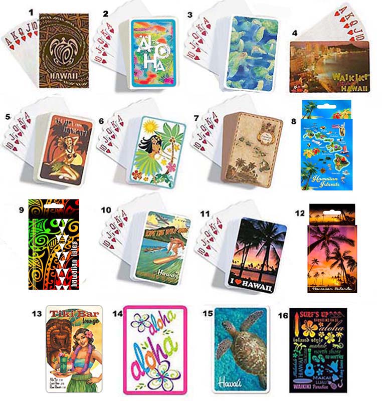 Hawaiian Designs Playing Cards "Free Shipping"