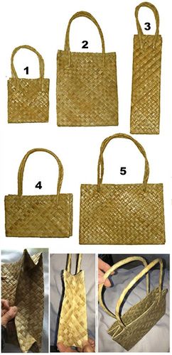 Lauhala Gift Tote and Wine Bags