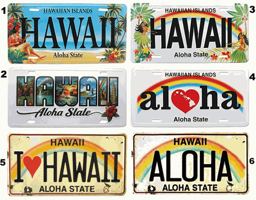Hawaiian License Plates