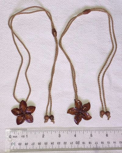 Koa Wood Plumerias Pendant