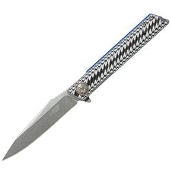 ASP Police Duty Knife Slim Folder - Black/Gray and White/Black Grip