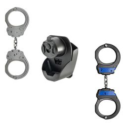 ASP Sentry and Blue Line Ultra Plus Chain Handcuffs with Exo-D Case - Buy 9 Get 1 Free