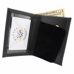 Smith & Warren Dress Leather Recessed Badge Bi-Fold Wallet