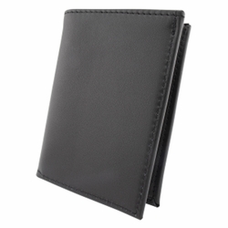 Smith & Warren Dress Leather Recessed Badge Bi-Fold Wallet