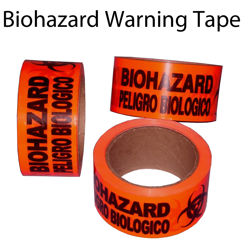 Biohazard Warning Tape firmly seals the surface or object