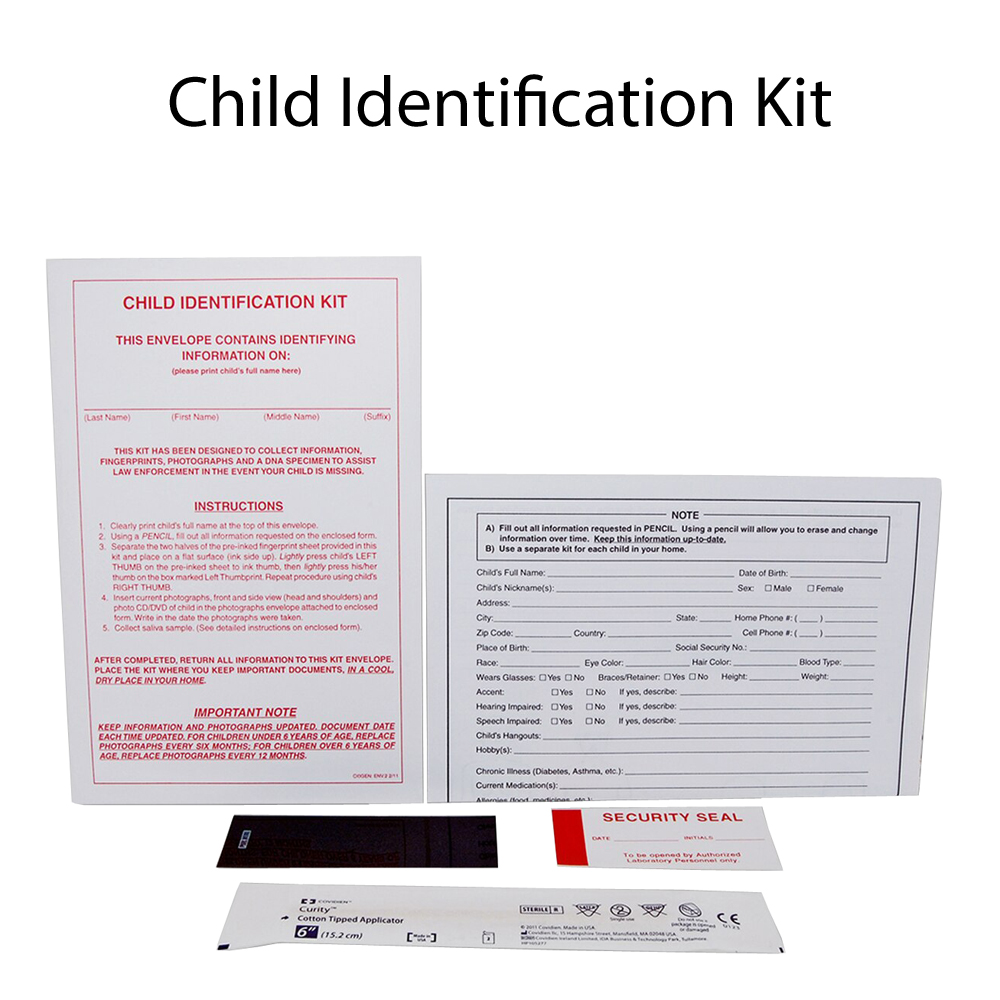 Child Identification Kit comprises identification forms