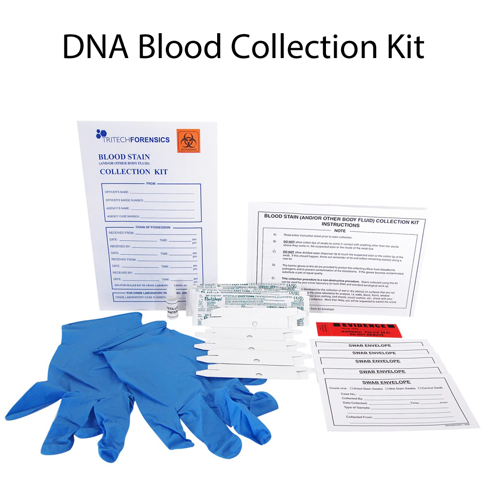 DNA Blood Stain Specimen Collection Kit consisting