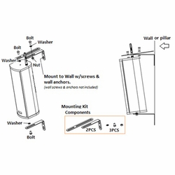 Maxon MDS-2400 20W UHF Rectangle Speaker with Wall Plug
