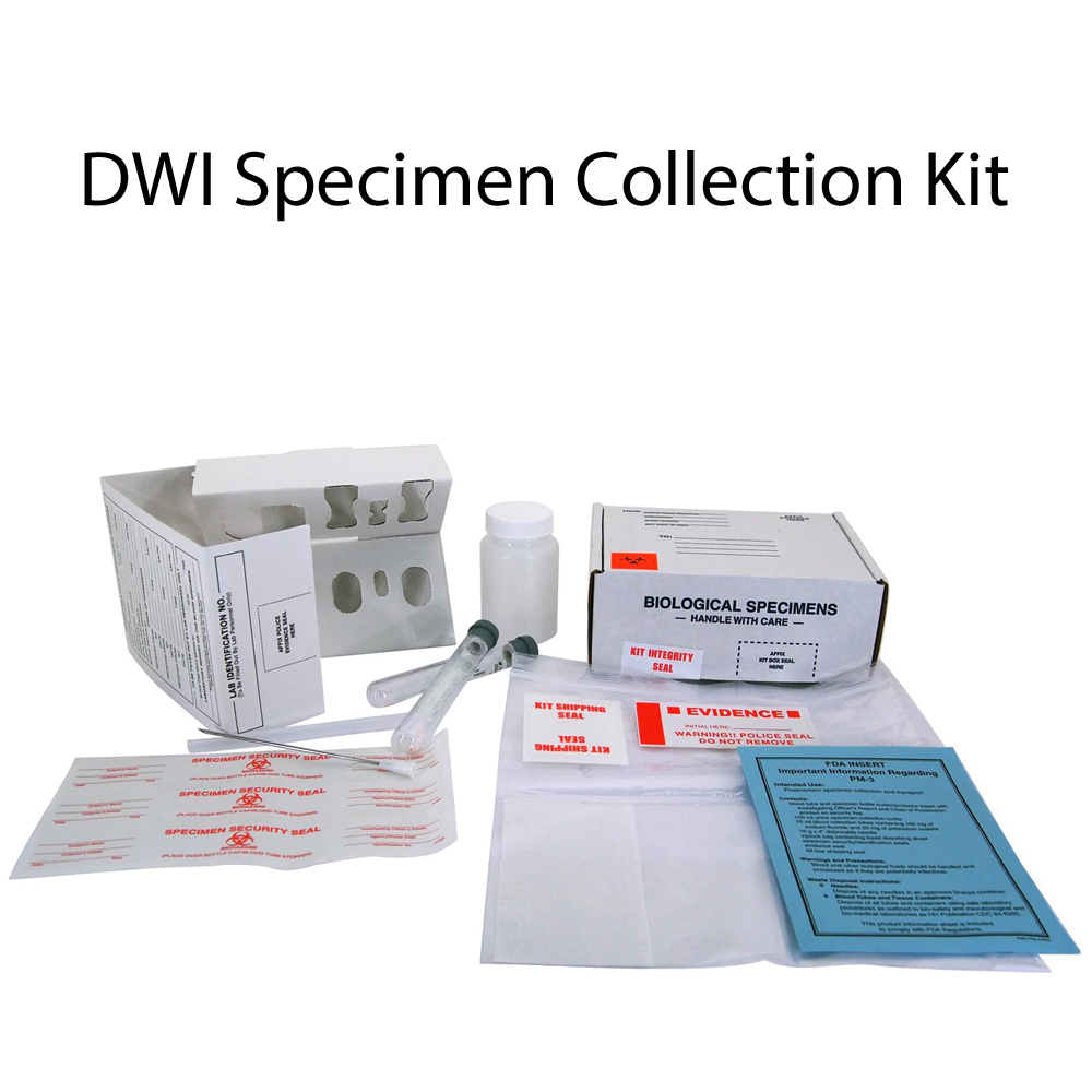 Postmortem DWI Specimen Collection Kit comprises