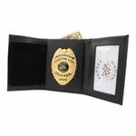 Smith & Warren Dress Leather Single ID Recessed Badge Tri-Fold Wallet Smith & Warren Dress Leather Single ID Recessed Badge Tri-Fold Wallet